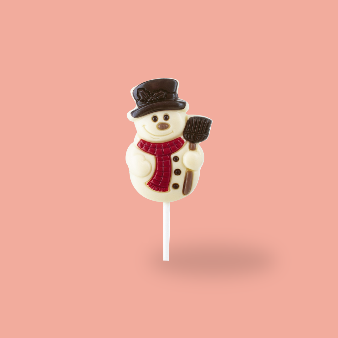 Belfine Snowman White Chocolate Lollipop