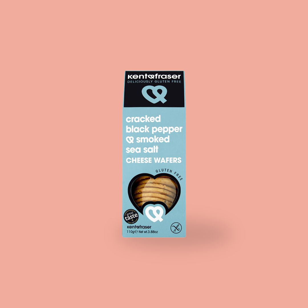 Kent & Fraser Cracked Black Pepper & Smoked Sea Salt Cheese Wafers