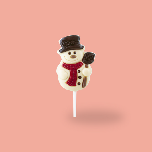 Belfine Snowman White Chocolate Lollipop