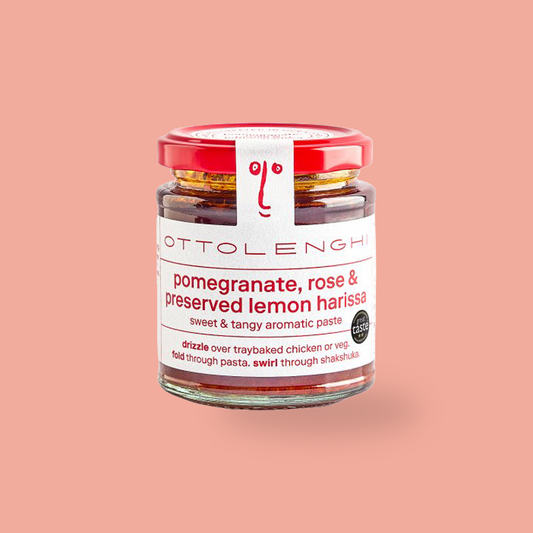 Ottolenghi Pomegranate, Rose and Preserved Lemon Harissa